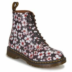 Dr. Martens 1460 PASCAL for Bottines / Boots Couleur Noir / Blanc / Rouge