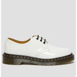 Dr. Martens 1461 cuir verni for Bottines / Boots Couleur Blanc