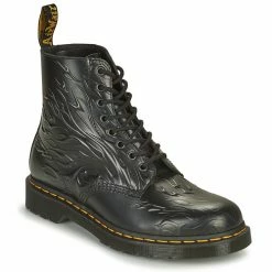 Dr. Martens 1460 FLAMES for Bottines / Boots Couleur Noir
