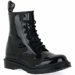 Dr. Martens 1460 MONO BLACK PATENT LAMPER for Bottes Couleur Noir