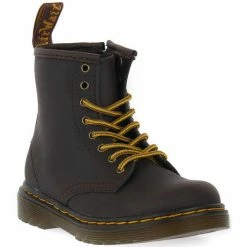 Dr. Martens 1460 Y DARK BROWN WILD LAMPER for Bottes Couleur Marron