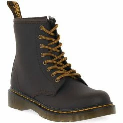 Dr. Martens 1460 J DARK BROWN WILDHORSE LAMPER for Bottes Couleur Marron