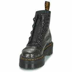Dr. Martens SINCLAIR GUNMETAL WILD CROC EMBOSS for Bottines / Boots Couleur Noir -Dr. Martens Soldes Magasin 21189674 500 C