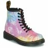 Dr. Martens 1460 J MULTI TIE DYE for Bottines / Boots Couleur Bleu / Rose