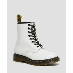 Dr. Martens 11821104 - 1460 W PATENT LAMPER-WHITE for Bottes Couleur Blanc