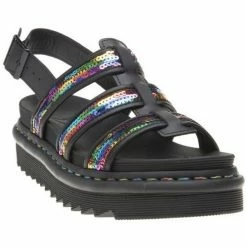 Dr. Martens Sandales à paillettes Yelena noires for Sandales et Nu-pieds Couleur Noir