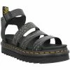 Dr. Martens Blaire Wild Croco Femme Gun Metal for Sandales et Nu-pieds Couleur Gris