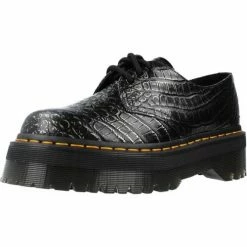 Dr. Martens 1461 QUAD CROC GUNMETAL for Derbies & Richelieu Couleur Noir