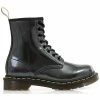 Dr. Martens Vegan Chrome Gunmetal Paint Metallic for Bottines / Boots Couleur Noir