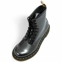 Dr. Martens Vegan Chrome Gunmetal Paint Metallic for Bottines / Boots Couleur Noir -Dr. Martens Soldes Magasin 22747773 500 C