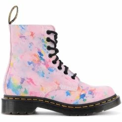 Dr. Martens Boots 1460 Pascal Rainbow en cuir rose for Bottes Couleur Rose