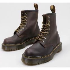 Dr. Martens 1460 Bex Dark Brown Crazy Horse for Bottes Couleur Marron -Dr. Martens Soldes Magasin 23880141 500 C