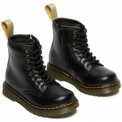 Dr. Martens Baby Boots 1460 Vegan T - Black for Baskets mode Couleur Noir -Dr. Martens Soldes Magasin 24061356 500 C