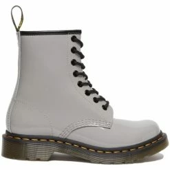 Dr. Martens 1460 Boots - Patent Lamper Zinc Grey for Bottes Couleur Gris