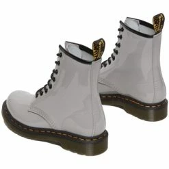 Dr. Martens 1460 Boots - Patent Lamper Zinc Grey for Bottes Couleur Gris -Dr. Martens Soldes Magasin 24300624 500 C