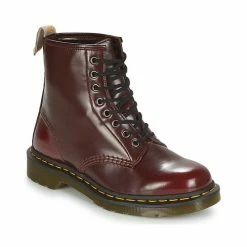 Dr. Martens VEGAN 1460 for Bottines / Boots Couleur Rouge